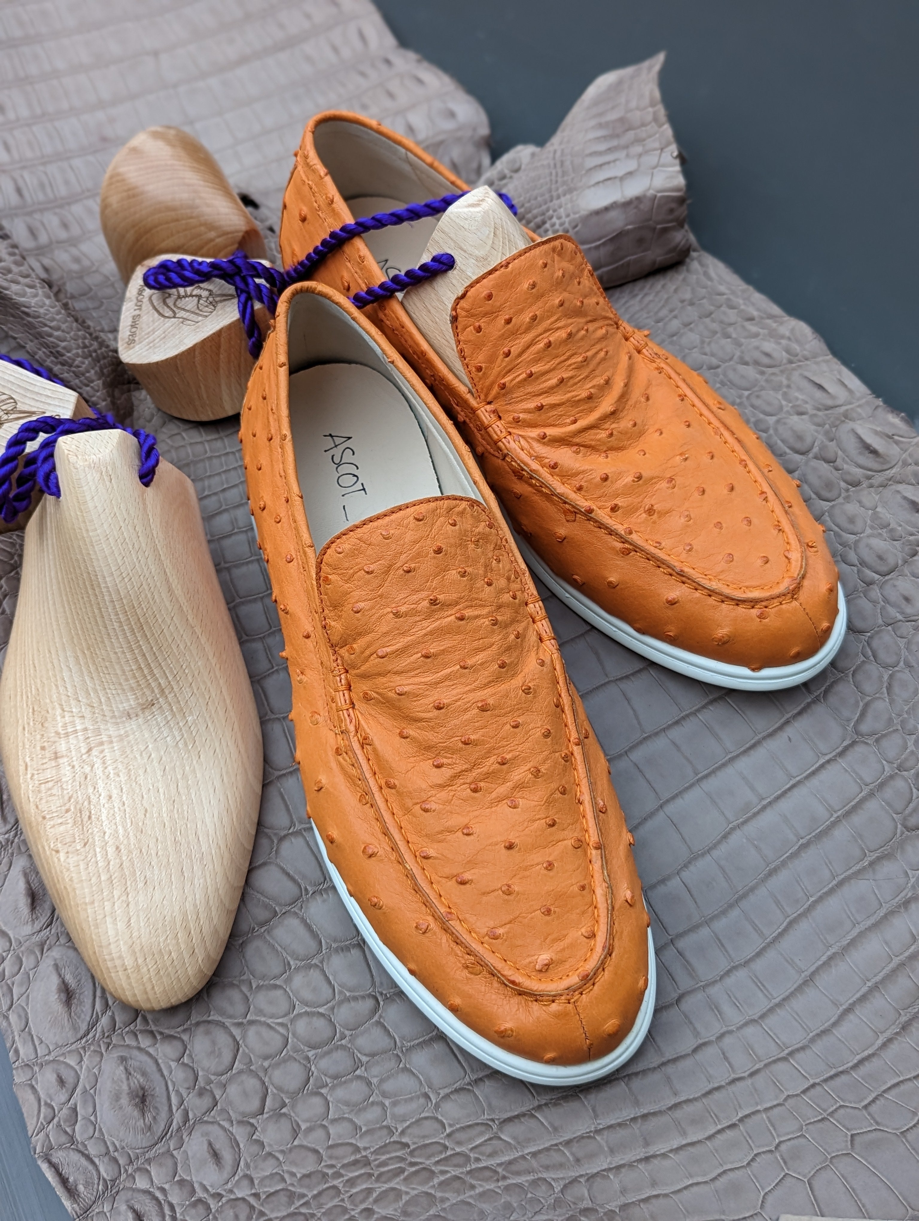 Ascot Cannes - Tan Ostrich - Ascot Shoes