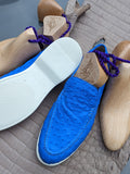 Ascot Cannes - Light Blue Ostrich - Ascot Shoes