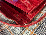 Clutch Bag - Red Crocodile - Ascot Shoes