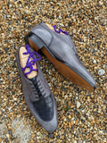 Ascot Kaan - Grey Calf & Grey Crocodile - Ascot Shoes