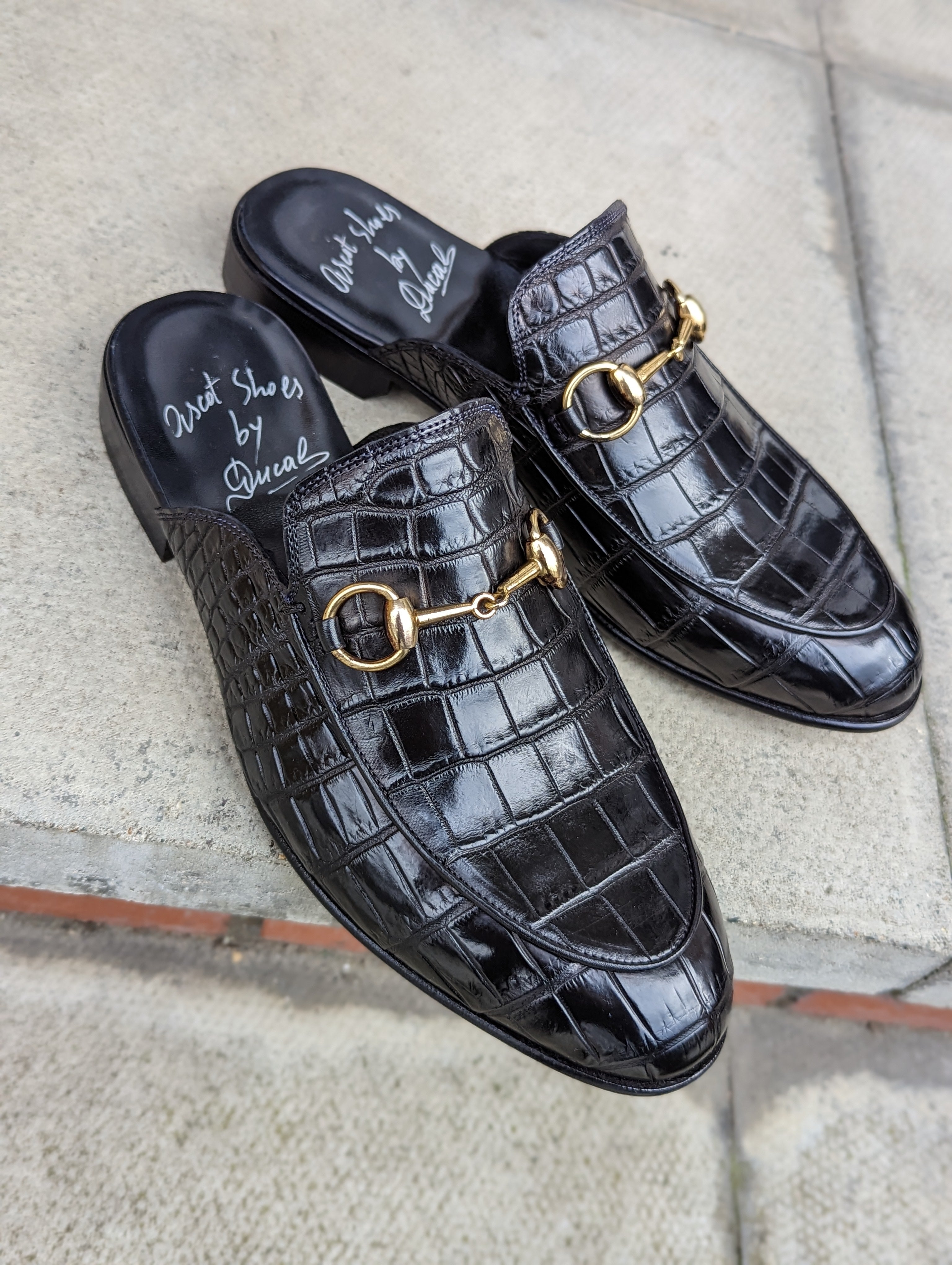Ascot Terni - Black Crocodile - Ascot Shoes