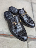 Ascot Terni - Black Crocodile - Ascot Shoes