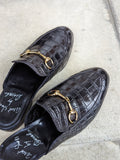 Ascot Terni - Black Crocodile - Ascot Shoes