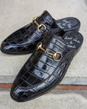 Ascot Terni - Black Crocodile - Ascot Shoes