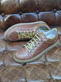 Ascot Sneaker - Tan/Gold Crocodile, UK 10 - Ascot Shoes