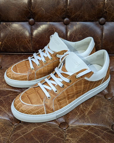 Ascot Sneaker - Tan Crocodile, UK 9