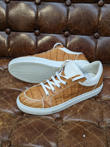 Ascot Sneaker - Tan Crocodile, UK 9