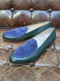 Belgian Loafer - Olivedeer & Purple suede, UK 9.5 - Ascot Shoes