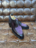 Ascot Kaan - Plum museum calf & Purple suede, UK 10, U last - Ascot Shoes