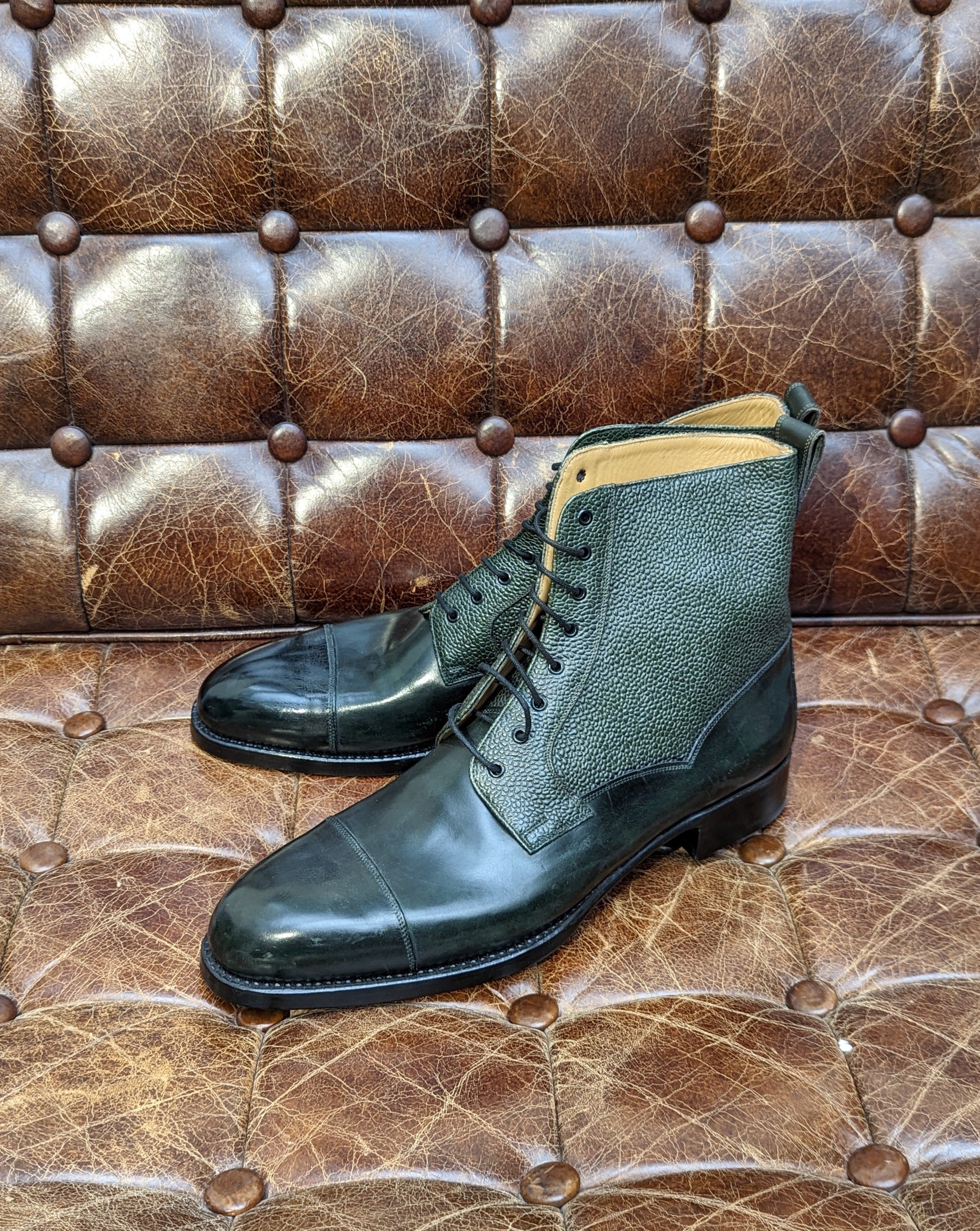 Vass Valway - Green Combination, UK 10, F last - Ascot Shoes