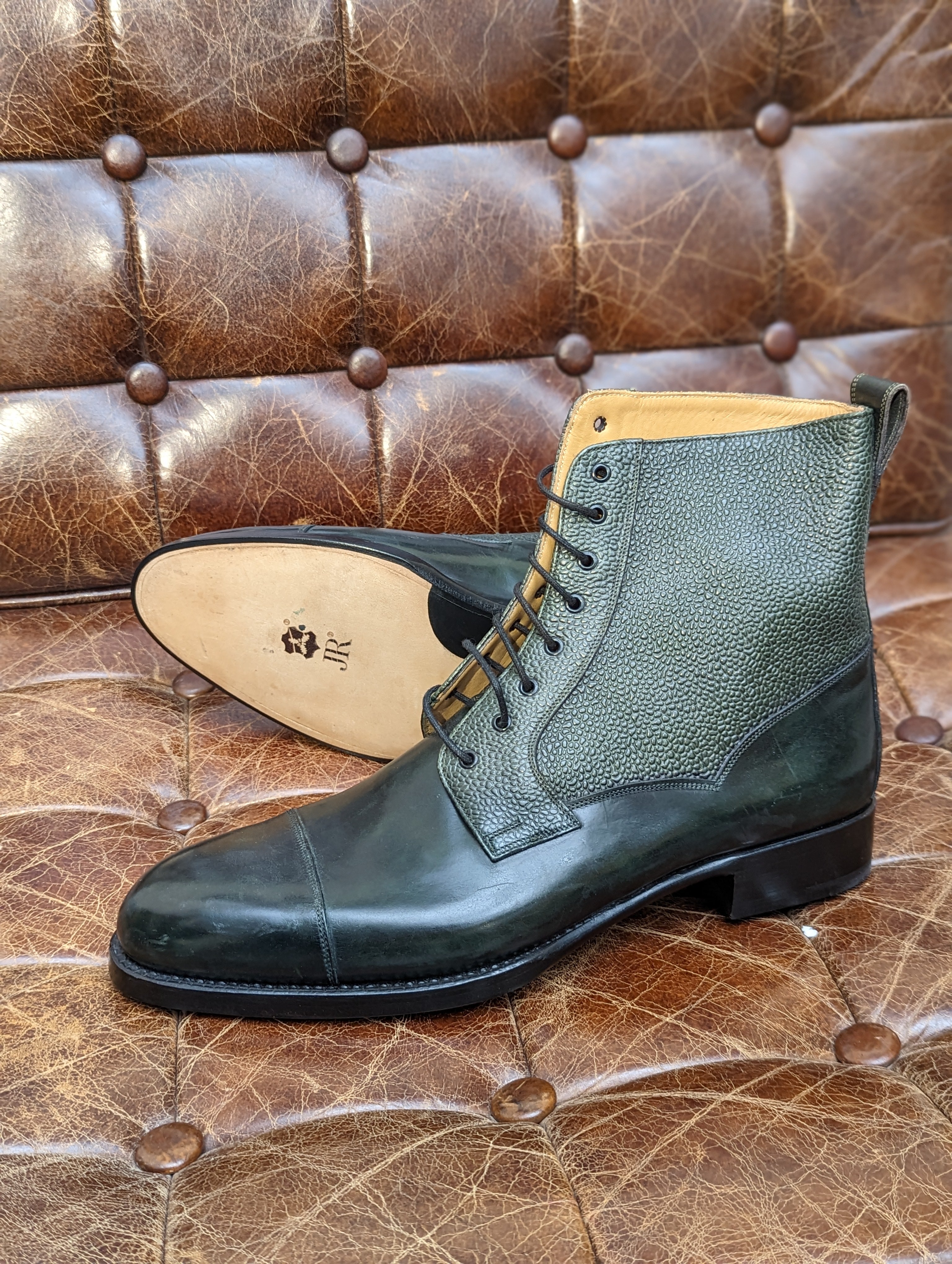 Vass Valway - Green Combination, UK 10, F last - Ascot Shoes