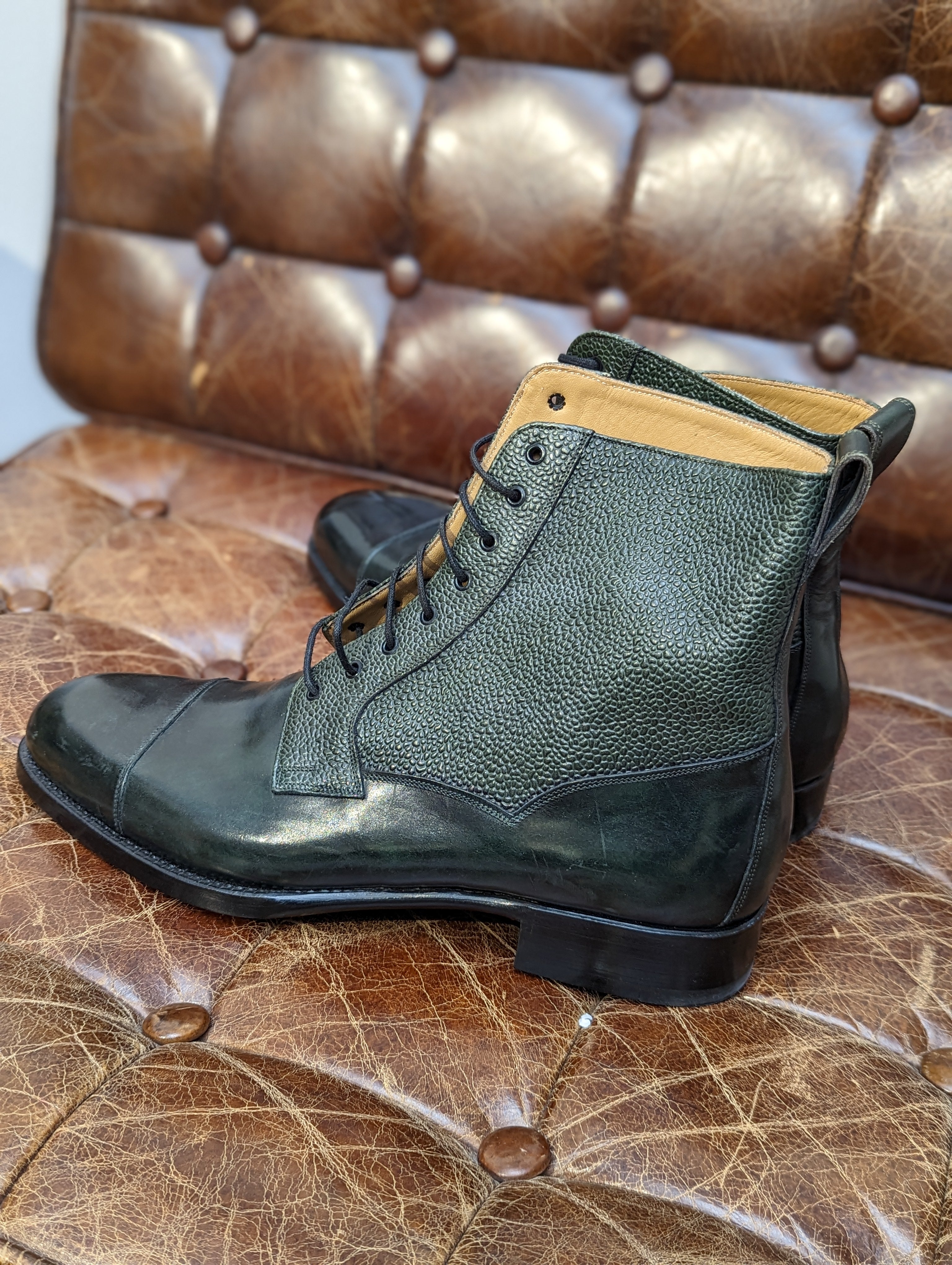 Vass Valway - Green Combination, UK 10, F last - Ascot Shoes