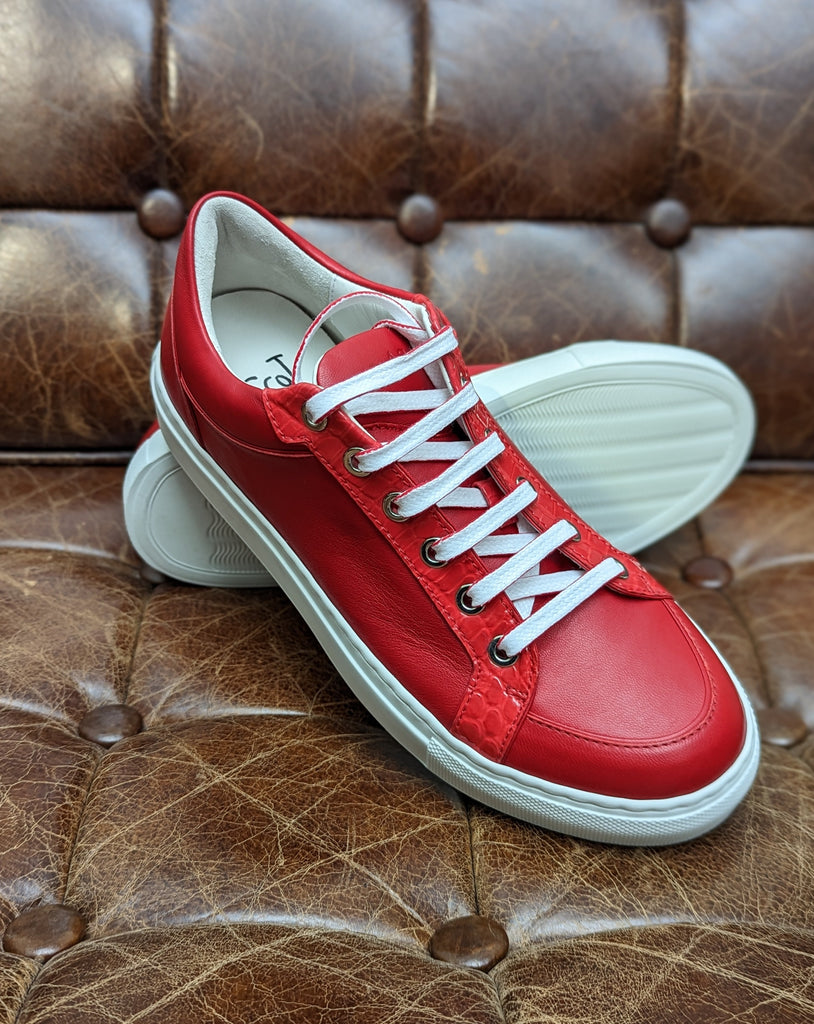 Ascot Sneaker - Red Semi Croc, UK 5/ EU 38 - Ascot Shoes