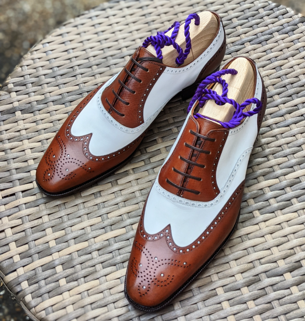 Ascot Gatsby Tan Hatch Grain White Calf Ascot Shoes