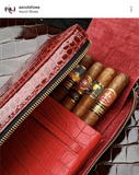 Custom Made Travel Cigar for Marcus. Crocodile Bordeaux - Ascot Shoes
