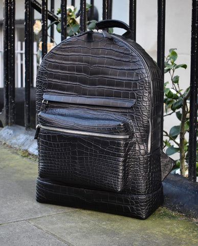 Rucksack Bag - Black Alligator