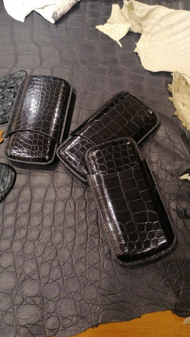 Bespoke Crocodile Cigar Cases